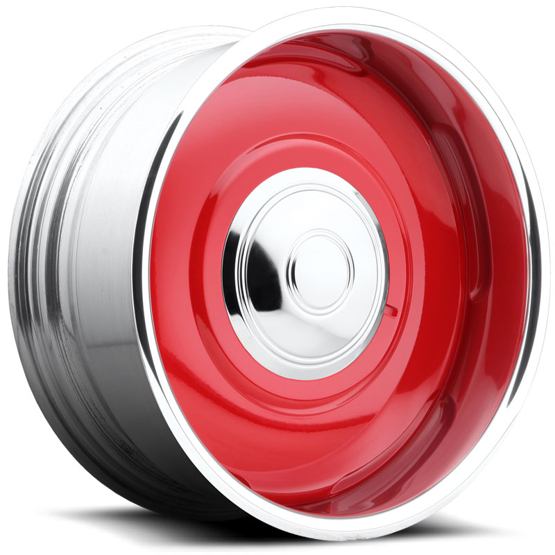 US Mags Plain Jane US475  Wheels Gloss Red w/ Polished Lip