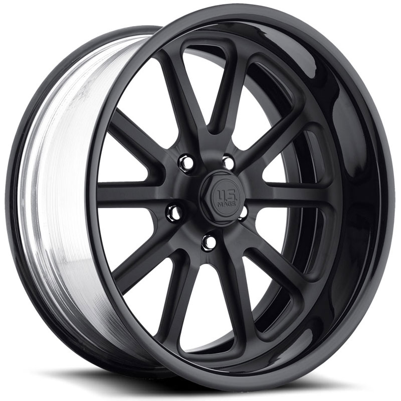 US Mags Rambler US390  Wheels Matte Black Center w/ Gloss Black Lip