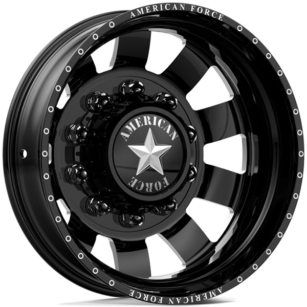 American Force Dually BOLT  Wheels Black & Milled Rear