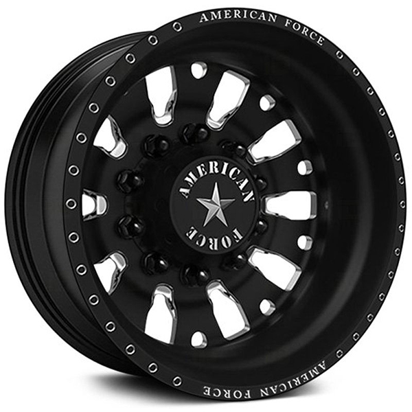 American Force Dually Brute  Wheels Black & Milled Windows Rear