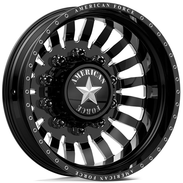 American Force Dually Doom  Wheels Black & Milled Windows Rear