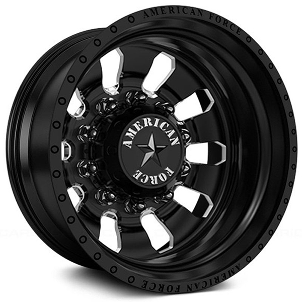 American Force Dually Avid  Wheels Black & Milled Windows Rear