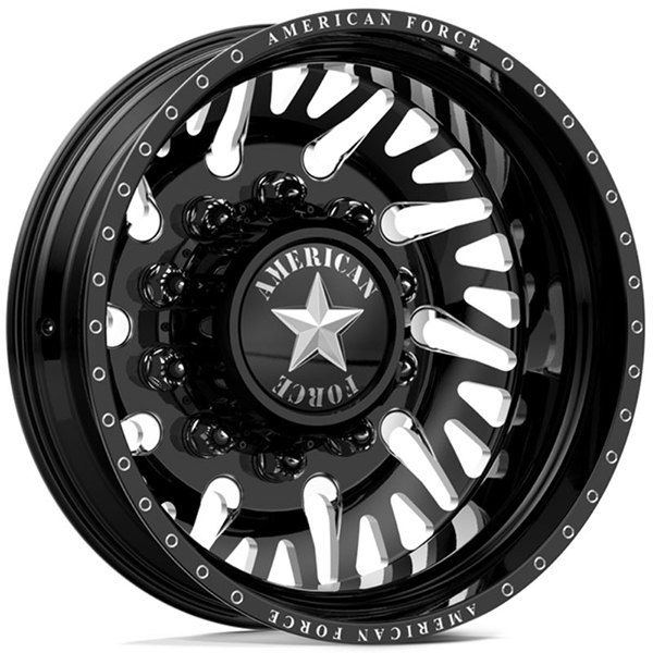 American Force Dually H12 Sidewinder  Wheels Black Rear