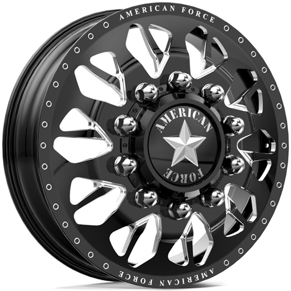 American Force Dually N10 Commander  Wheels Black Front