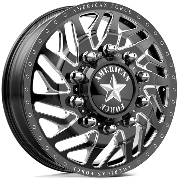 American Force Dually N13 Derange  Wheels Black Front