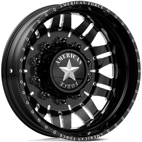 American Force Dually Omen  Wheels Black & Milled Windows Rear