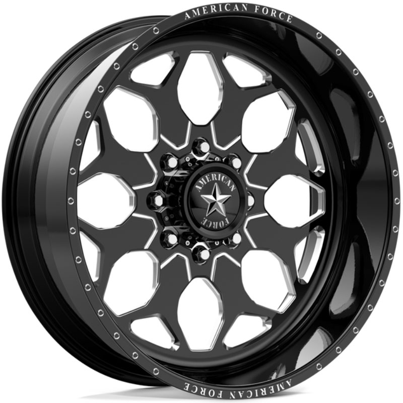 American Force N01 Terra SS6  Wheels Black w/ Milled Accents