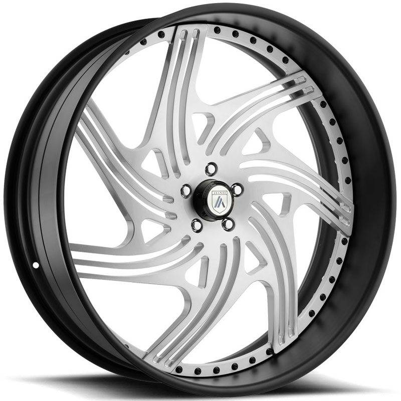 Asanti AF859 2PC  Wheels Brushed Face w/ Black Lip