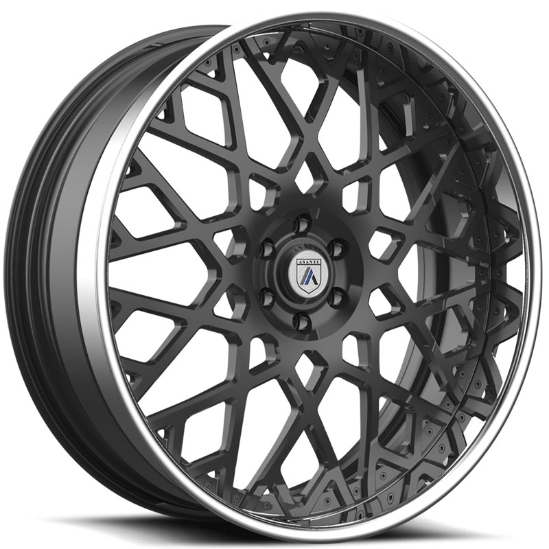 Asanti AF890 2PC  Wheels Gunmetal w/ Chrome Lip