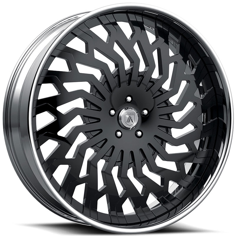 Asanti FS25 3PC  Wheels Chrome w/ Black Face