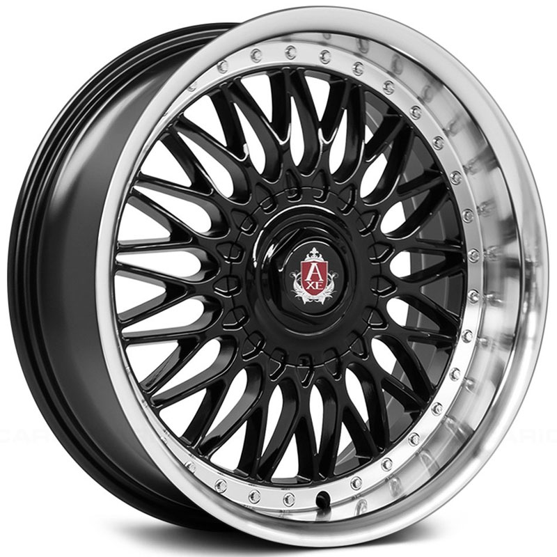 Axe EX10  Wheels Gloss Black w/ Polished Lip