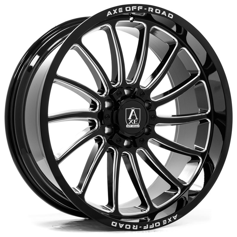 Axe Chronus  Wheels Gloss Black Milled Accents