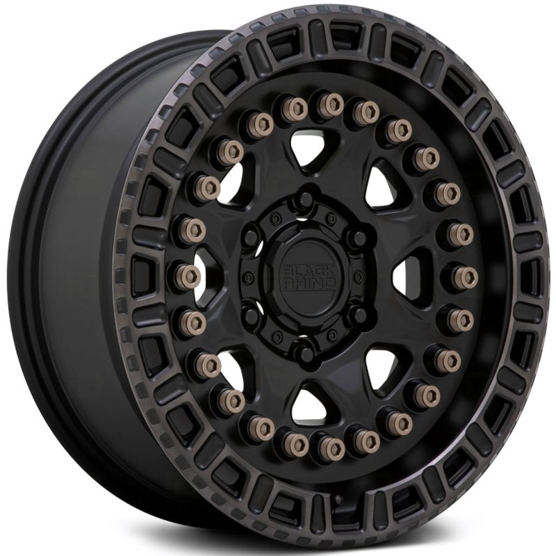 Black Rhino Carbine  Wheels Matte Black w/ Machined Tinted Ring