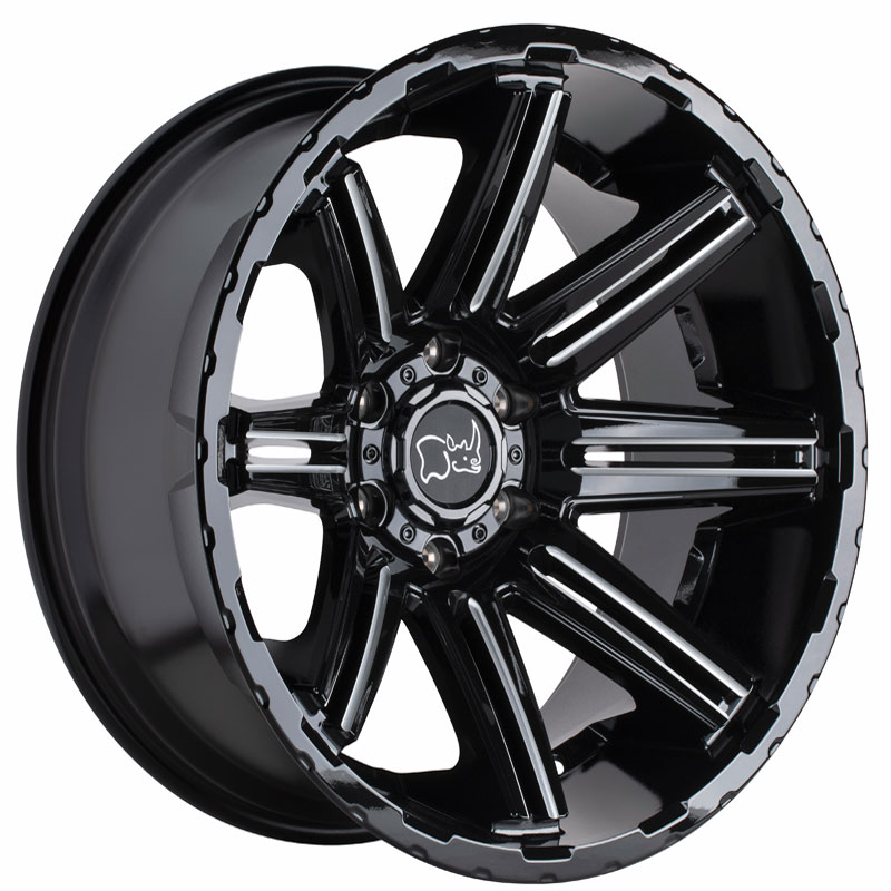 Black Rhino Rampage  Wheels Gloss Black w/ Milled Spokes