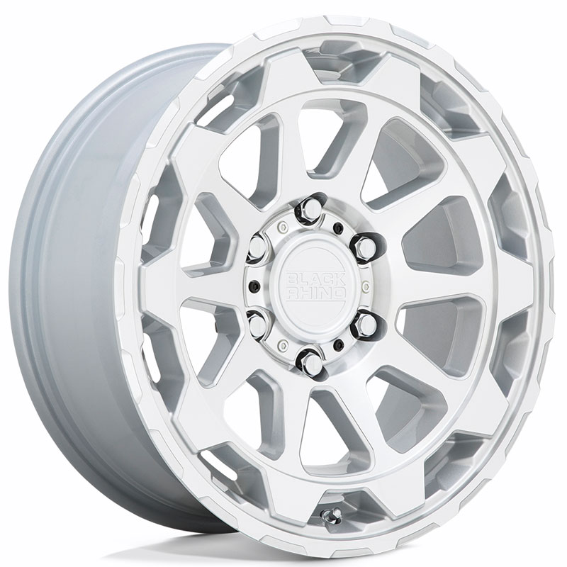 Black Rhino Rotor  Wheels Gloss Silver w/ Mirror Cut Face