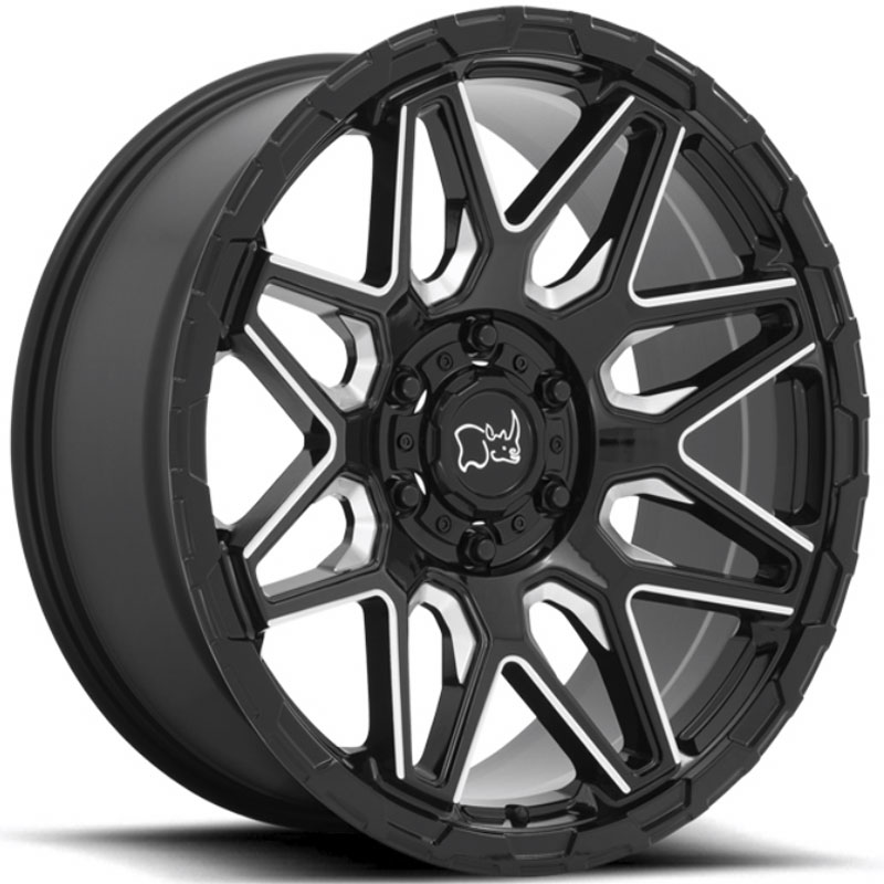 Black Rhino Shockwave  Wheels Gloss Black w/ Milled Spokes