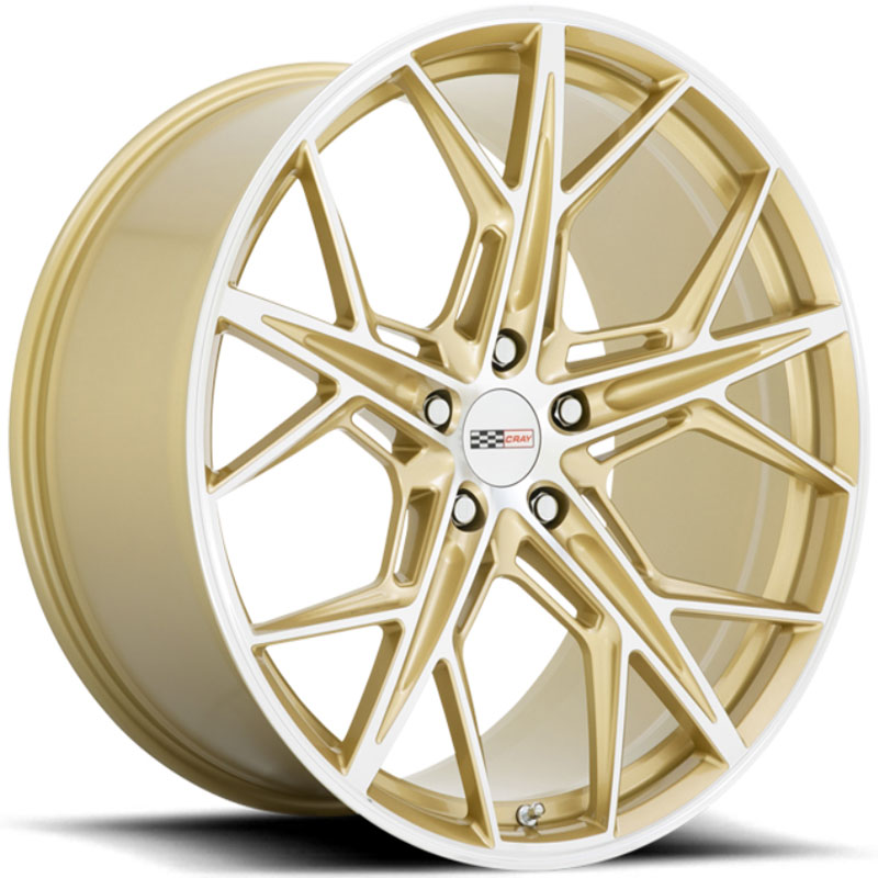 Cray Hammerhead  Wheels Gold w/ Mirror Cut Face