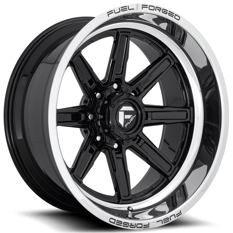 Fuel Forged FFC102  Wheels Gloss Black Polished Lip