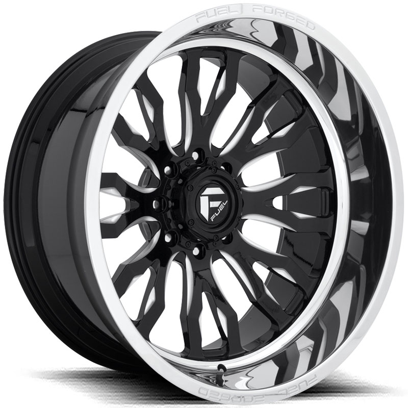 Fuel Forged FFC80  Wheels Gloss Black Polished Lip