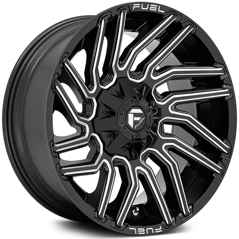 Fuel D773 Typhoon  Wheels Gloss Black Milled