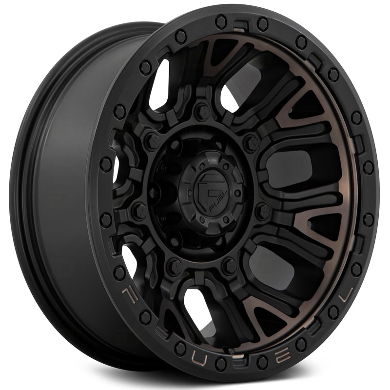 Fuel D824 Traction  Wheels Matte Black Double Dark Tint