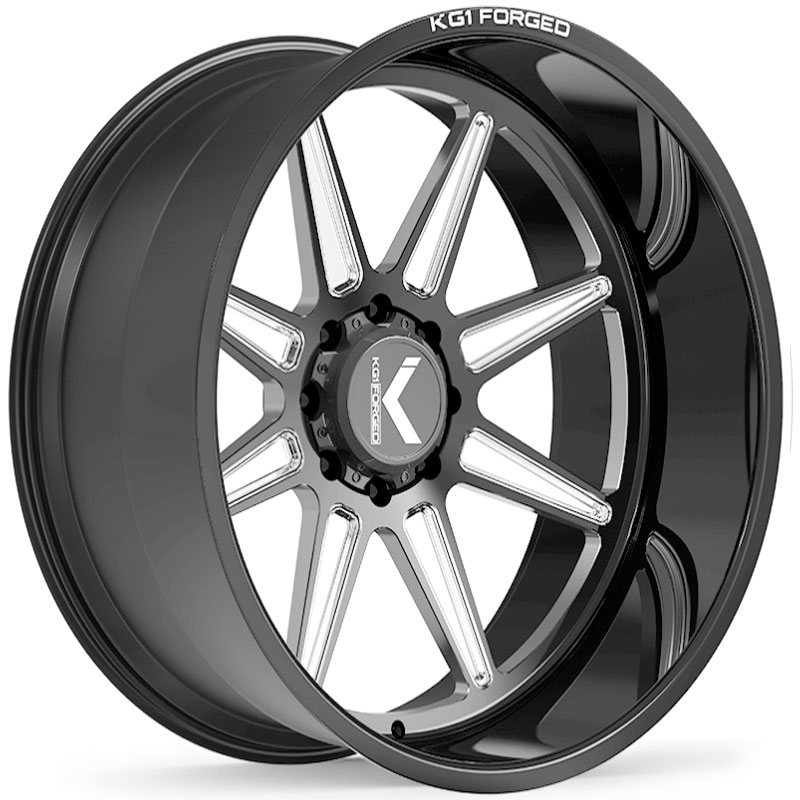 KG1 Forged KC018 Scuffle  Wheels Gloss Black Machined