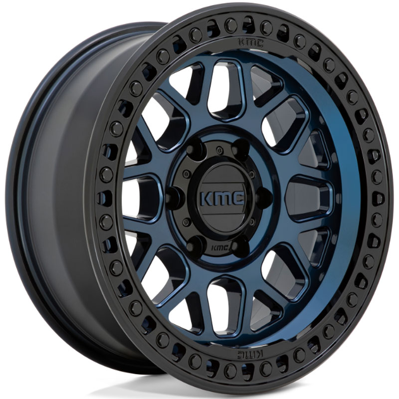 KMC KM549 GRS  Wheels Midnight Blue w/ Gloss Black Lip