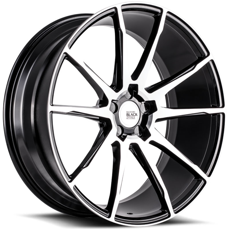 Savini Black Di Forza BM12  Wheels Machined Black