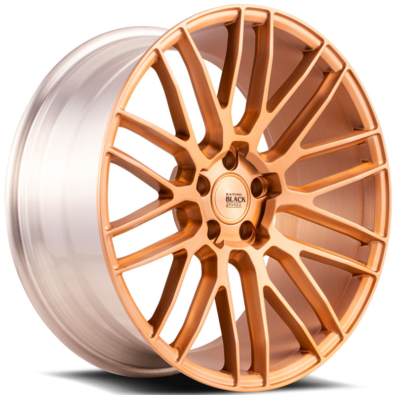 Savini Black Di Forza BM13  Wheels Brushed Rose Gold