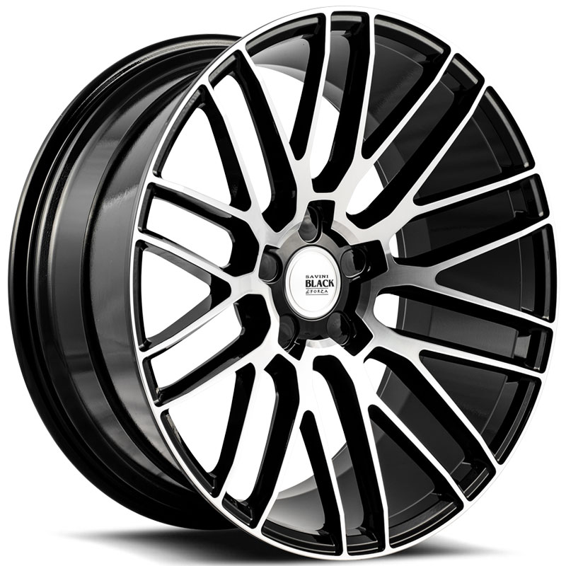 Savini Black Di Forza BM13  Wheels Machined Black