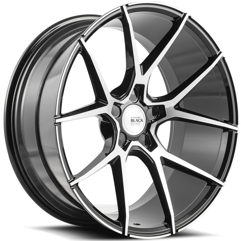 Savini Black Di Forza BM14  Wheels Machined Black