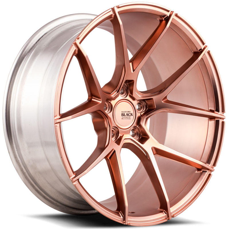 Savini Black Di Forza BM14  Wheels Rose Gold