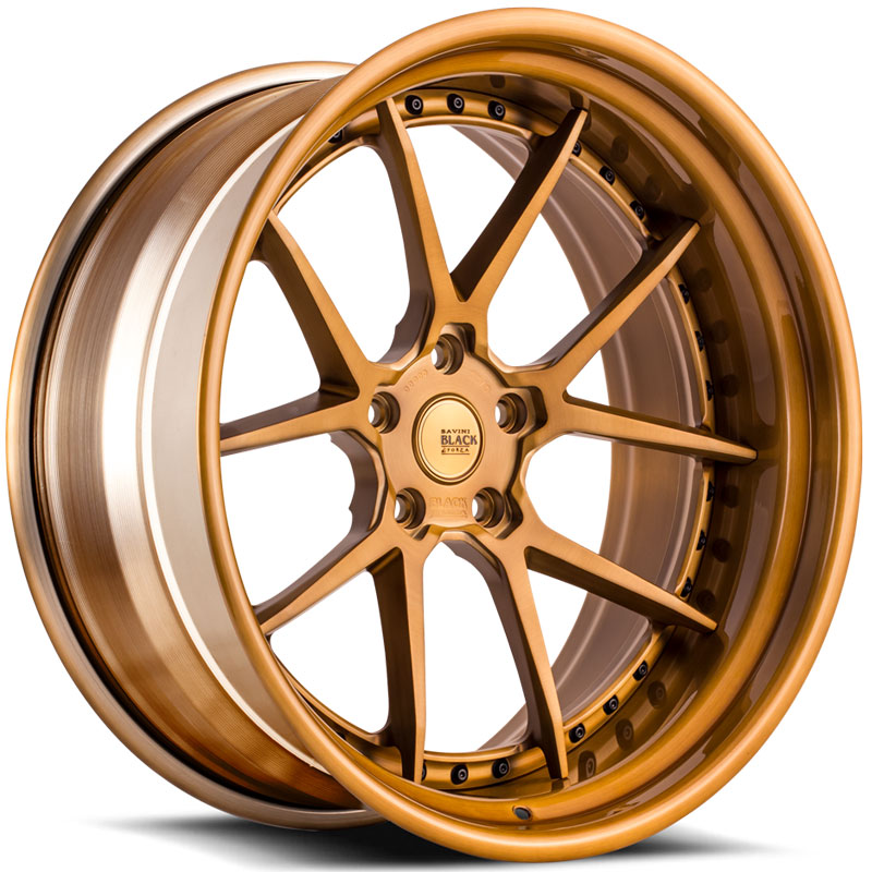 Savini Black Di Forza BM14L 3PC  Wheels Brushed Bronze