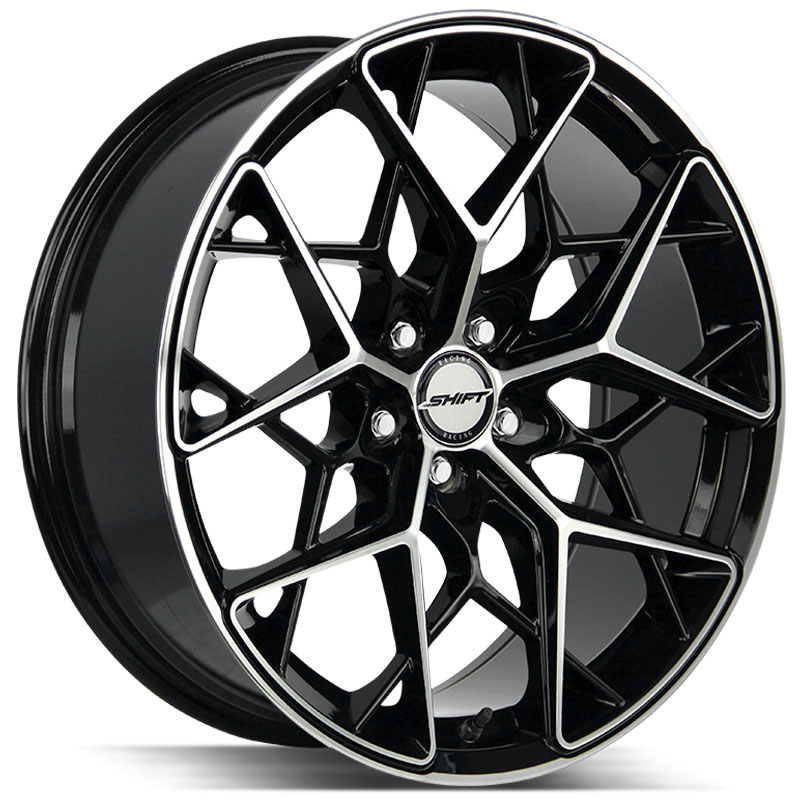 Shift Piston  Wheels Gloss Black Machined