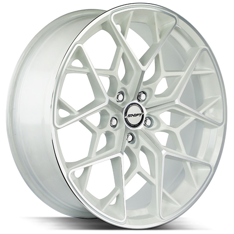 Shift Piston  Wheels White Machined Face