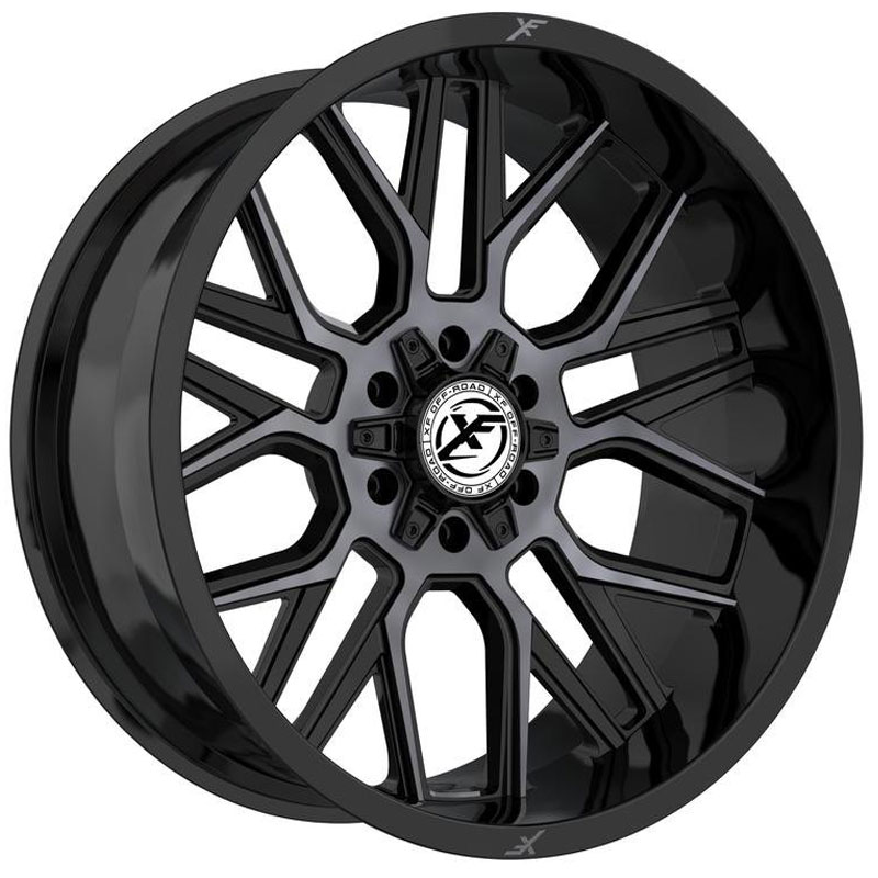 XF Offroad XF-235  Wheels Gloss Black Machined & Titanium