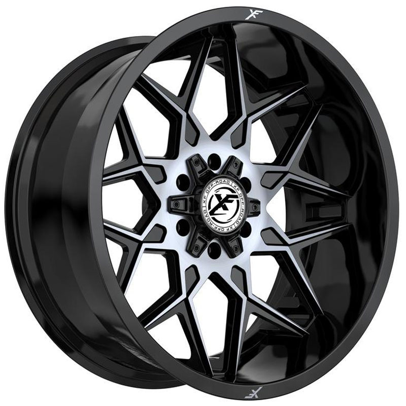 XF Offroad XF-238  Wheels Gloss Black Machined & Titanium