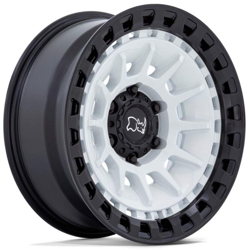 Black Rhino Barrage  Wheels Gloss White on Matte Black