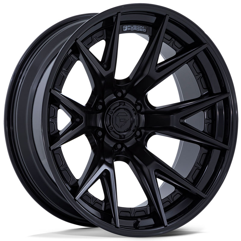 Fuel FC402 Catalyst  Wheels Matte Black w/ Gloss Lip