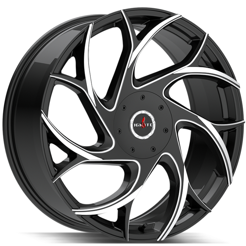 Ignite Inferno  Wheels Gloss Black Milled Tips