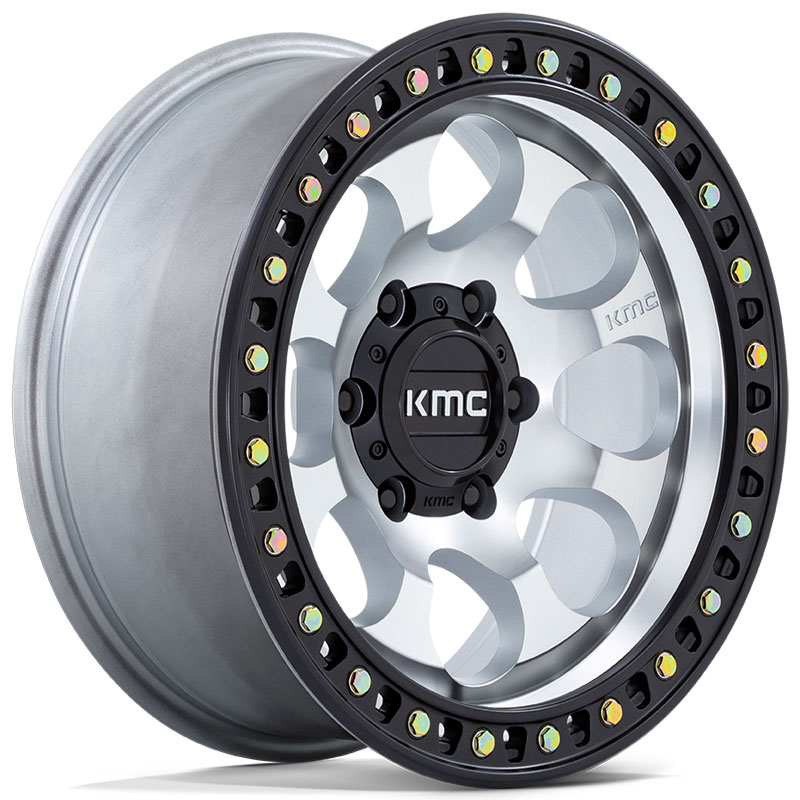 KMC KM550 Riot SBL  Wheels Machined w/ Satin Black Lip