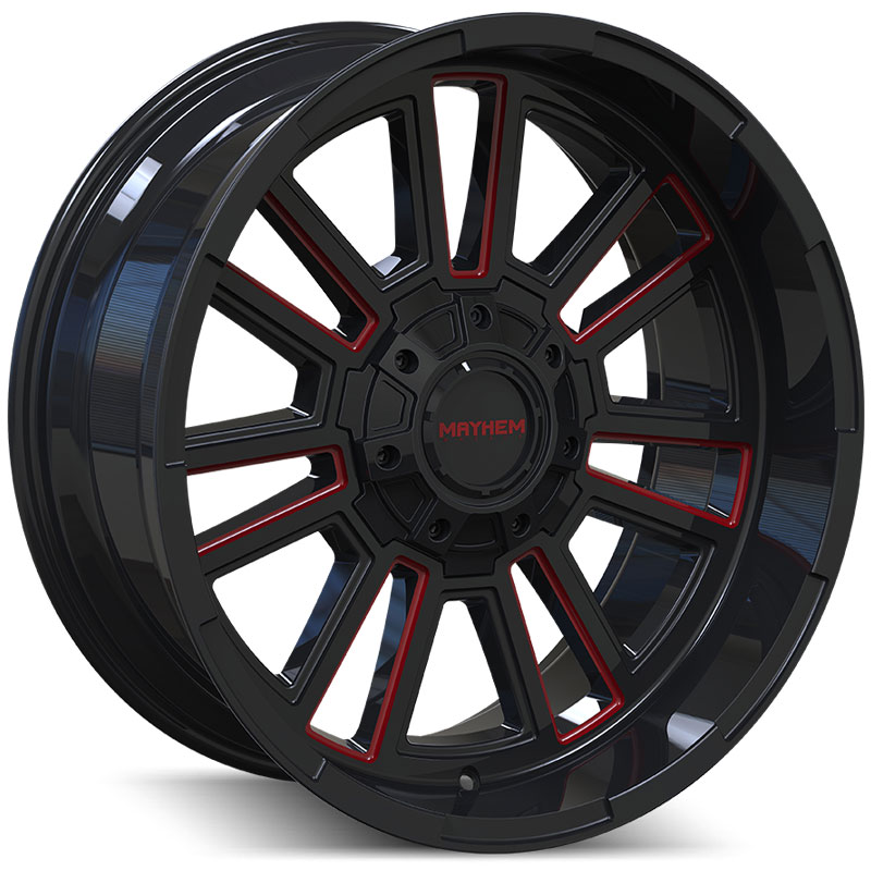 Mayhem Apollo 8115  Wheels Gloss Black Red Milled