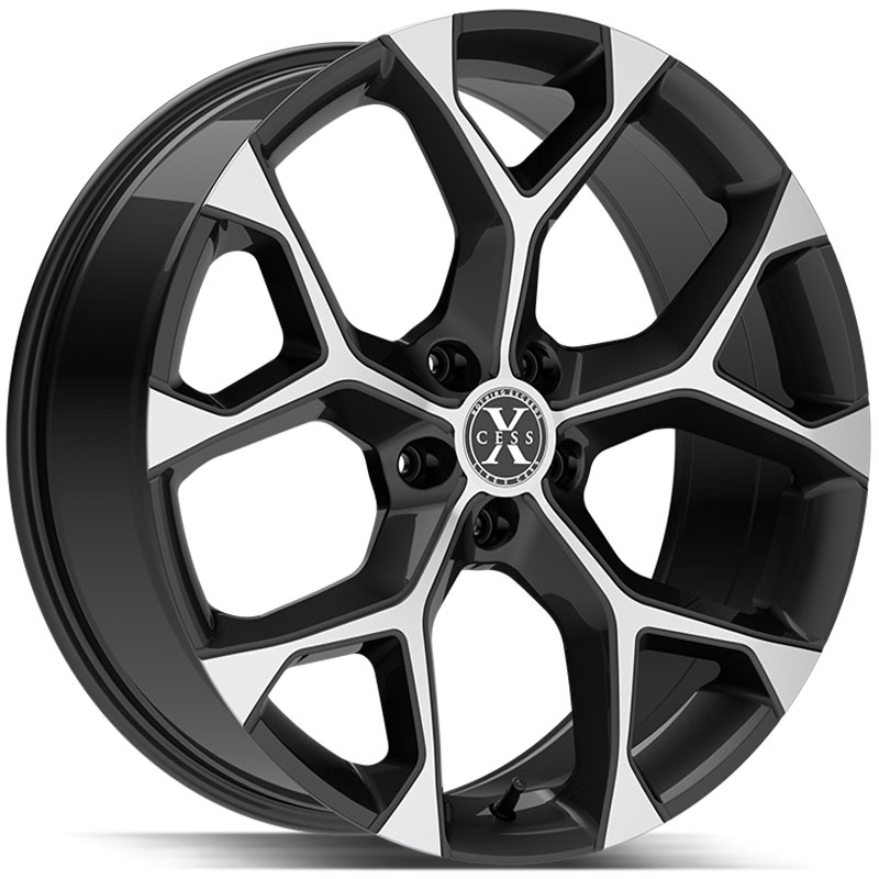 Xcess X05 Flake  Wheels Gloss Black Machined