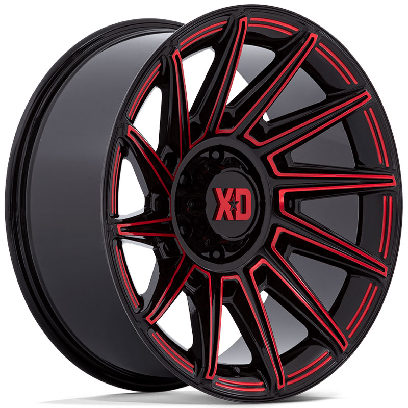 XD Series XD867 Specter  Wheels Gloss Black w/ Red Tint