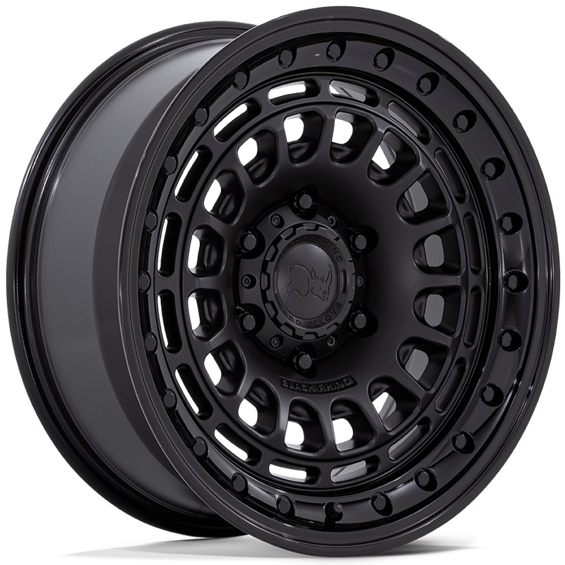 Black Rhino Sahara  Wheels Matte Black W/ Gloss Black Lip