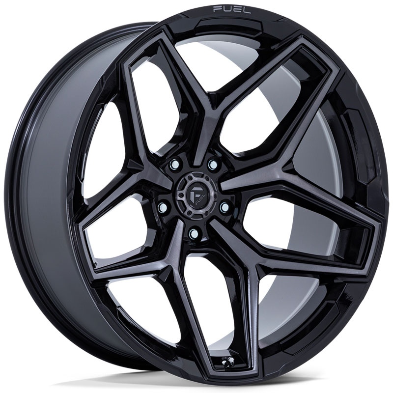 Fuel D854 Flux  Wheels Gloss Black Brushed Face