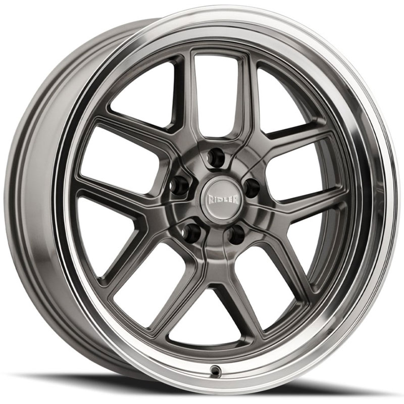 Ridler 610  Wheels Matte Black w/ Polished Lip