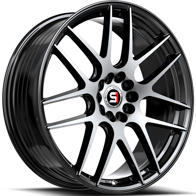 Spec-1 SP-65  Wheels Gloss Black Machined