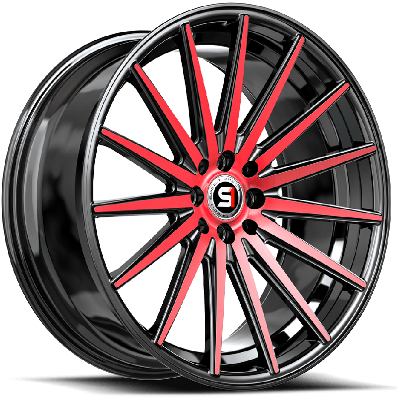 Spec-1 SP-69 Gloss Black Red Machined