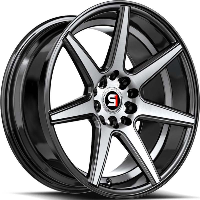 Spec-1 SP-73  Wheels Gloss Black Machined